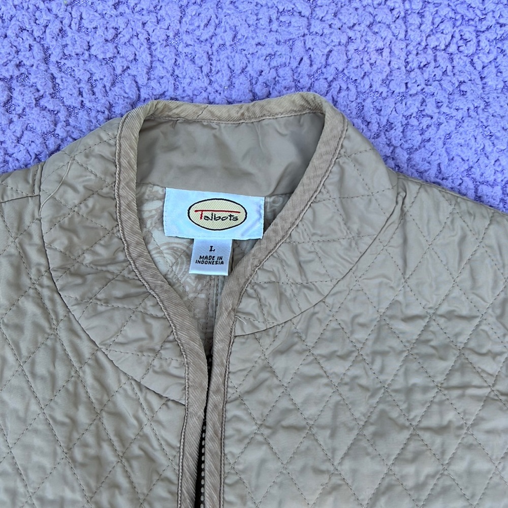 Talbots beige vest Large